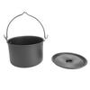Camping Hanging Pot Large Capacity Aluminum Alloy Anti Stick Multifunctional Portable Heat Resistant Campfire Cooking Hanging Pot for Soup Water