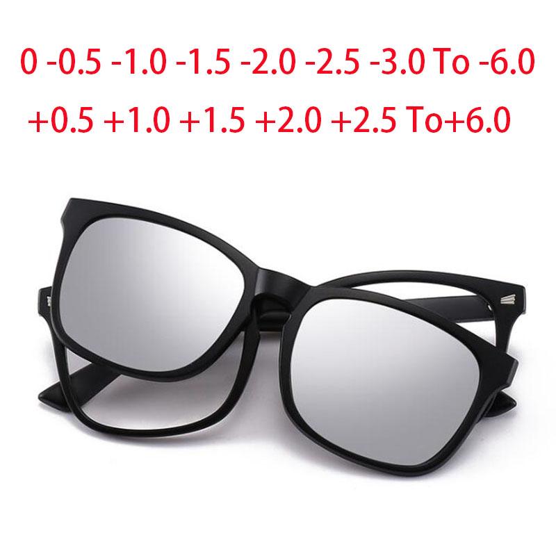 2325 Magnet Clip Rivets Frame Square Myopia Glasses 0 -0.5 -0.75 -1.0 -1.5 -2.0 -3.0 To -6.0