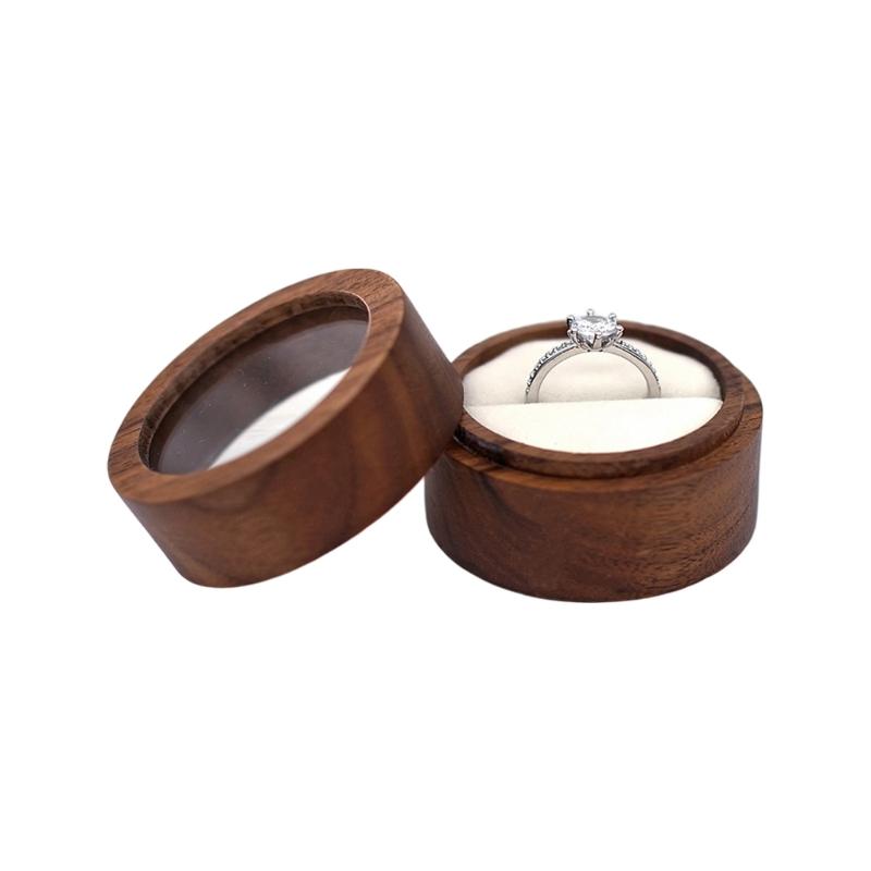 Rings Display Box Wood Rings Storage Case Jewellery Organiser Storage Chest For Engagement Proposal Jewelry Display