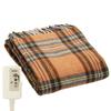 Lifejoy Electric Throw Made In Japan Orange Plaid Pattern 140cm X 82cm Electric Blanket Washable Blanket Fluffy Warm JPN141DC