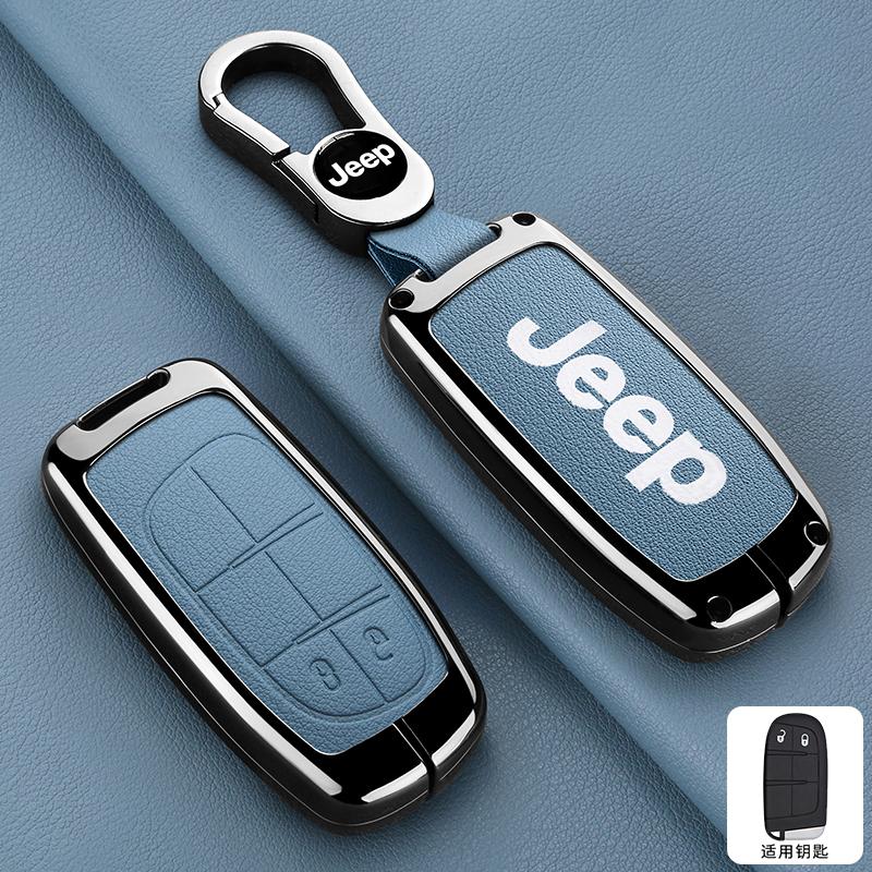Для Jeep Металлическая кожаная крышка-чехол для автомобильного ключа Для Jeep Commander Compass Gladiator Wagoneer Grand Cherokee Wrangler JK Rene