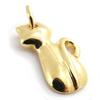 [B9582] - Gold Plated Pendant 'Romantic Cat'