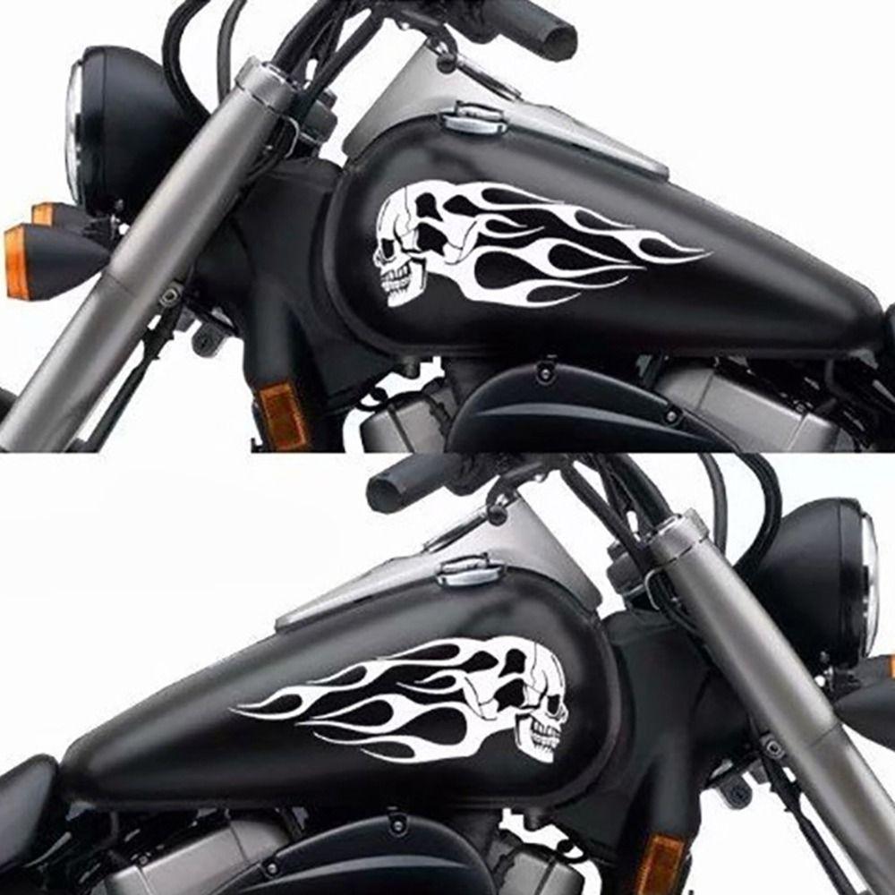 Modification Motorcycle Ornament 3D Fuel Tank Stickers Flame Skulls Decals Helmet Decration