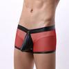 Men Thongs Hollow Out Mesh Sexy Opening U Convex Super Breathable Men Boxers