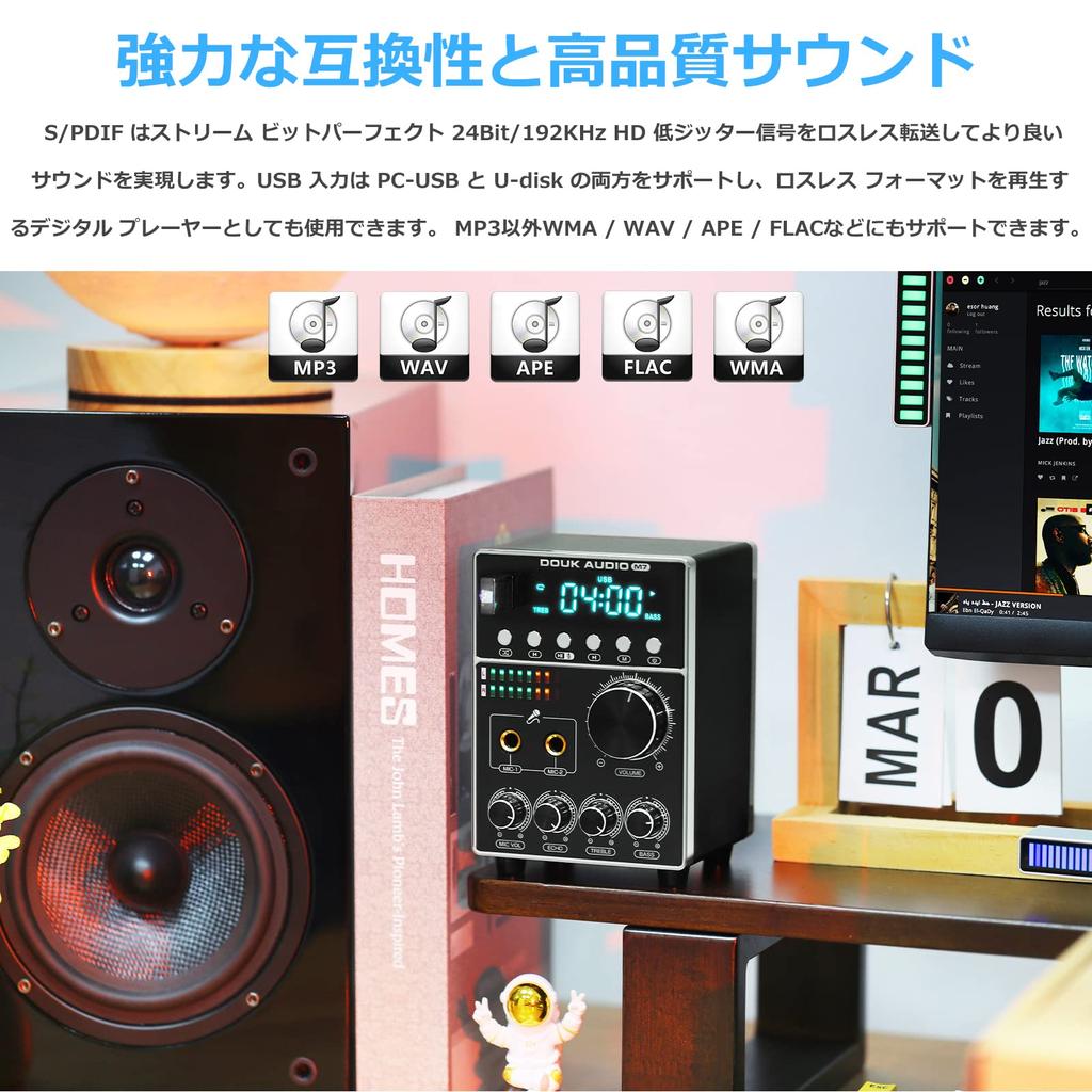 Nobsound M7 HiFi Bluetooth Digital Power Amplifier MIC Digital Audio Amplifier Karaoke USB Player 5.0 S/PDIF (DC INPUT)