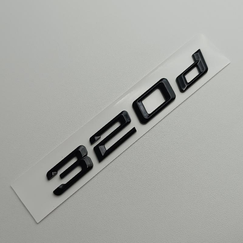 3D Черный ABS Логотип 318d 316d 325d 330d 320d Буквы Значка Наклейка на Автомобиль Значок на Задний Багажник Для E90 E46 E91 E92 E93 F30 Аксессуары