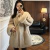 Экологически чистая норка средней и длинной длины с воротником-стойкой, свободный мех, женская корейская версия, средневековая меховая куртка, высококачественная интеграция меха