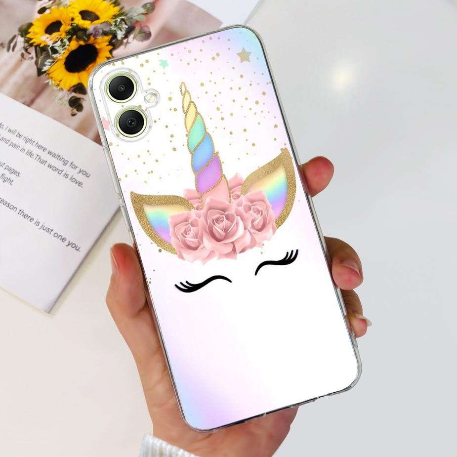 For Samsung Galaxy A05 Case SM-A055F Cute Painted Back Cover Phone Case For Samsung A05 A 05s Galaxy A05s Soft TPU Fundas Bumper
