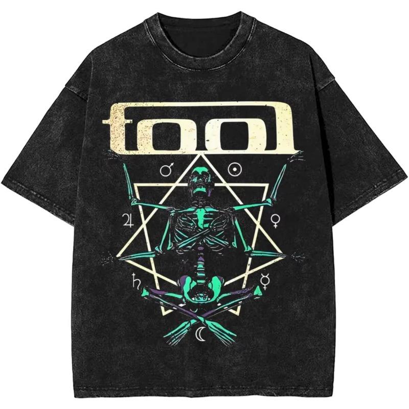 Women Rock Tool Band Lateralus Heavy Metal Music Vintage Washed T Shirt Merch Cotton Top Clothes Funny Tees Summer Oversized