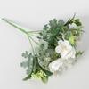 26cm Artificial Peony Flowers 5 Heads Fake Flowers Vivid Fake Peony Bouquet  for Home Wedding Decor
