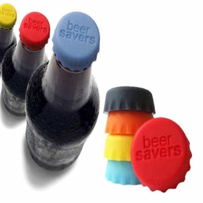 Bouchon / couvercle de bouteille - BONYTAIN - 10 pcs - Silicone - Réutilisable - Ø 3,1 cm - Multicolore
