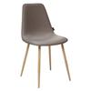 Lot de 2 chaises style Vintage "Marylin" pieds métal imitation hêtre Atmosphera - Taupe