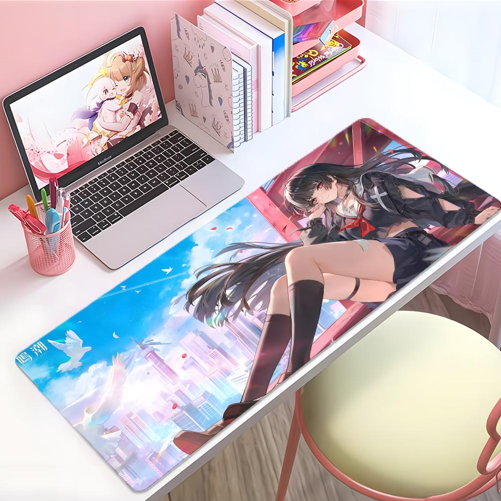 Game Elegant Wuthering Waves Colette Mouse Pad Large Thick Desk Pad Stitched Edges Gaming Mouse Mat For Pc