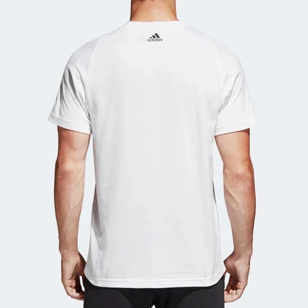 Adidas T Shirts Men's White Crew Neck Moderate B47358