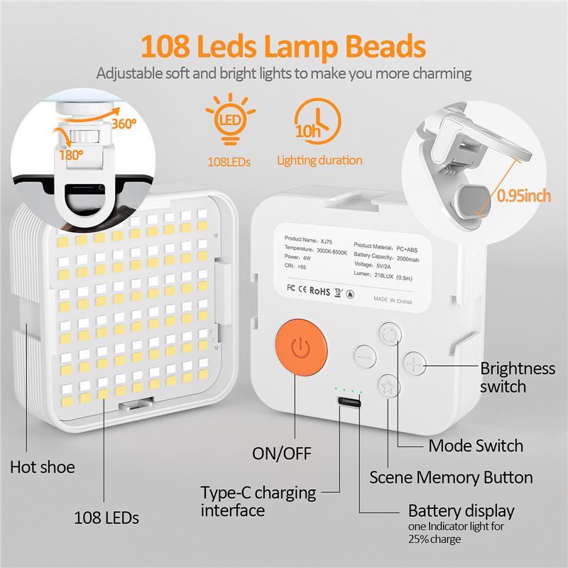 Selfie Light Clip-on LED Light for Phone Laptop Tablet Computer Phone Light for Selfie Video Conference Zoom Photography Makeup