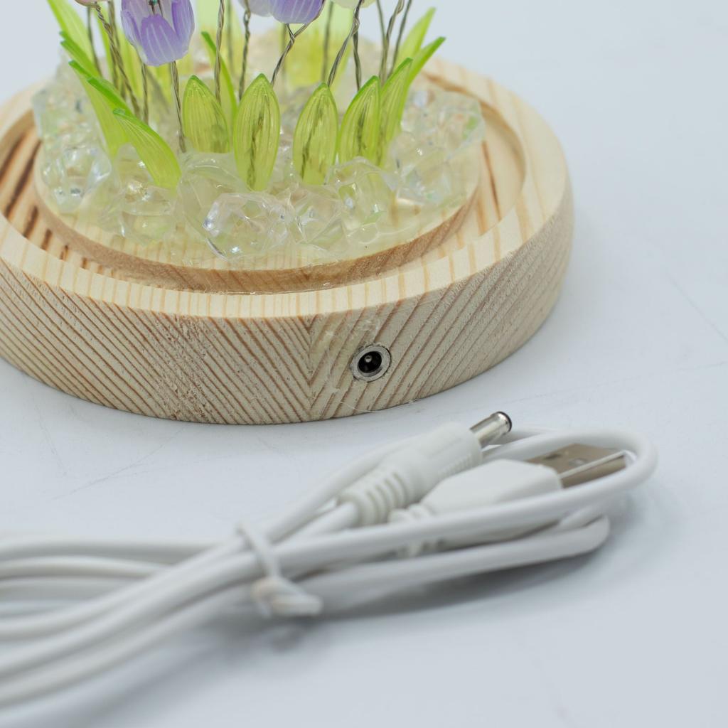 Floral Glow Garden Dome – 20 Multi Tulips – LED USB