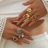 3 шт./комплект Металлическое асимметричное открытое кольцо Блестящее кольцо для вечеринки Новое витое гладкое кольцо Женское