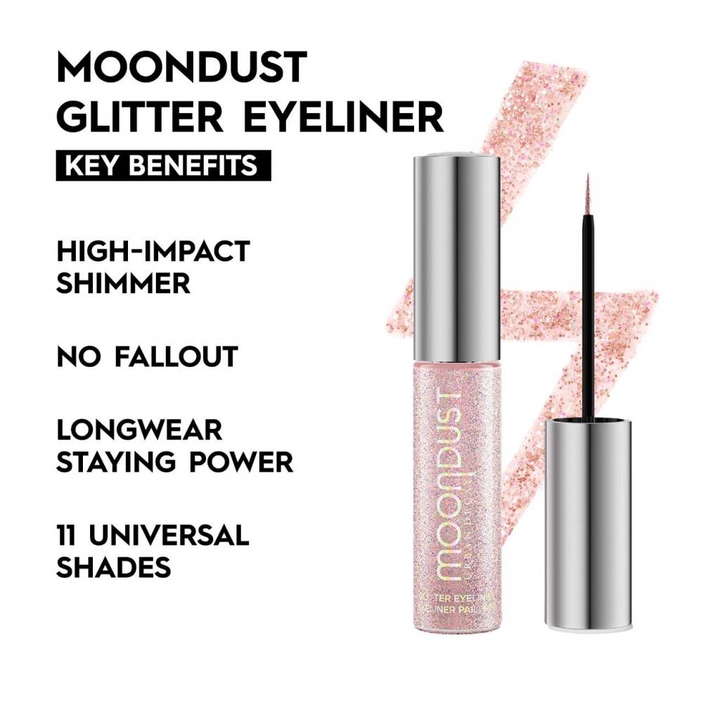 Urban Decay Moondust Liquid Glitter Eyeliner 0.25 Oz  7 Ml Grind Light Pink Iridescent Glitter