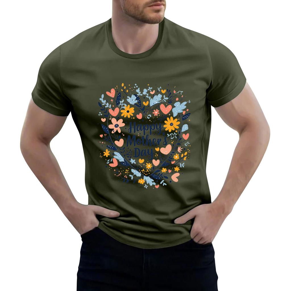 Men's Stand Collar Short Sleeve Shirt Loose Leisure Holiday Shirt Man