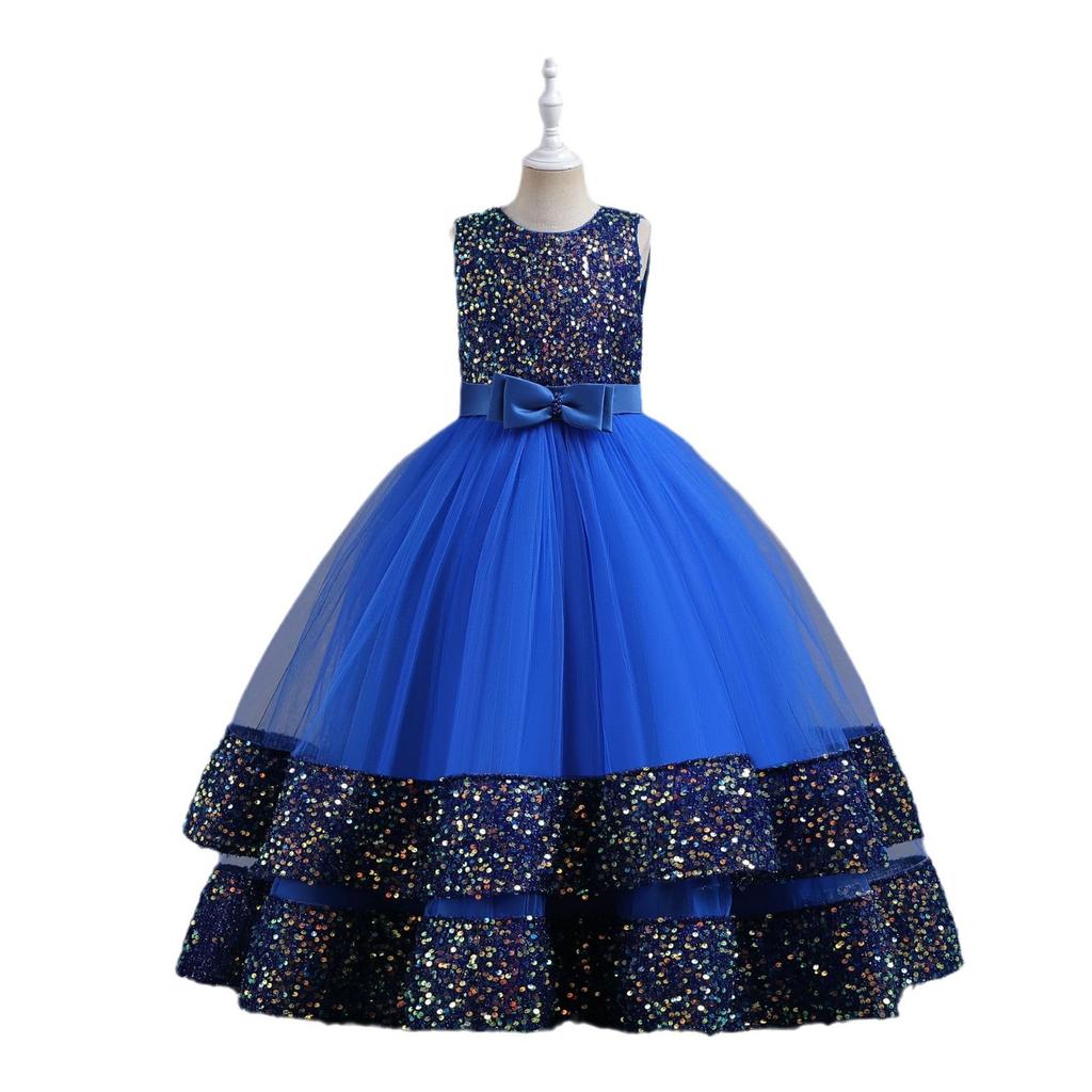 Платье для девочки-цветочницы на свадьбу, детское, из тюля, длинное платье принцессы, платья для танцев для папы и дочери, кружевные вышитые платья для девочек