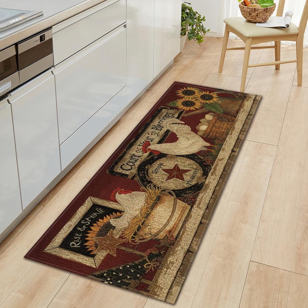 Коврик для пола на кухне, коврик для входа в ванную комнату, декор гостиной, длинный ковер для спальни, коридора, балконной двери, нескользящий коврик для ног