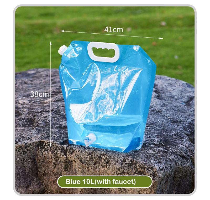 5/10L Foldable Camping Storage Water Bottle Collapsible Bag Carrier Container