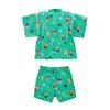 MIKIHOUSE Jinbei Suit Set Bear Fireworks Summer Festival Green Double-Woven Gauze Made Japan