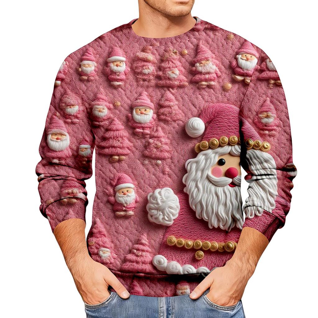 Свободное мужское худи с рождественским принтом