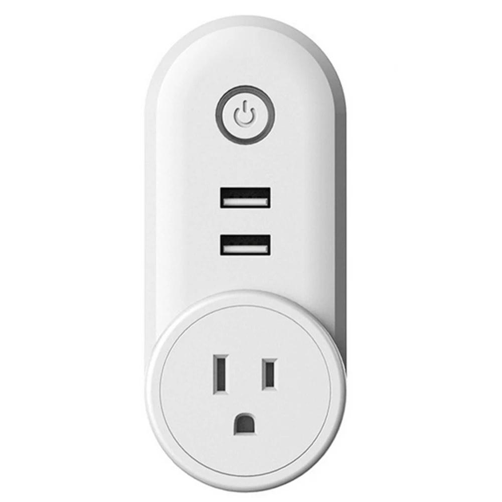 Адаптер питания Smart Power Plug WiFi Электрическая розетка ЕС США Австралия Великобритания GE Гнездо USB Время Дистанционное управление с помощью приложения Smartlife Alexa Google Home