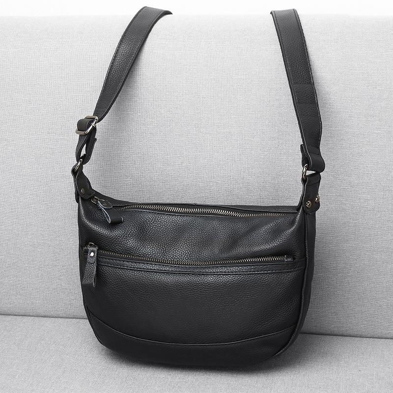 Feiya кожаная женская сумка первый слой коровьей кожи повседневная мягкая кожаная сумка для мам среднего возраста сумка через плечо сумка в форме полумесяца