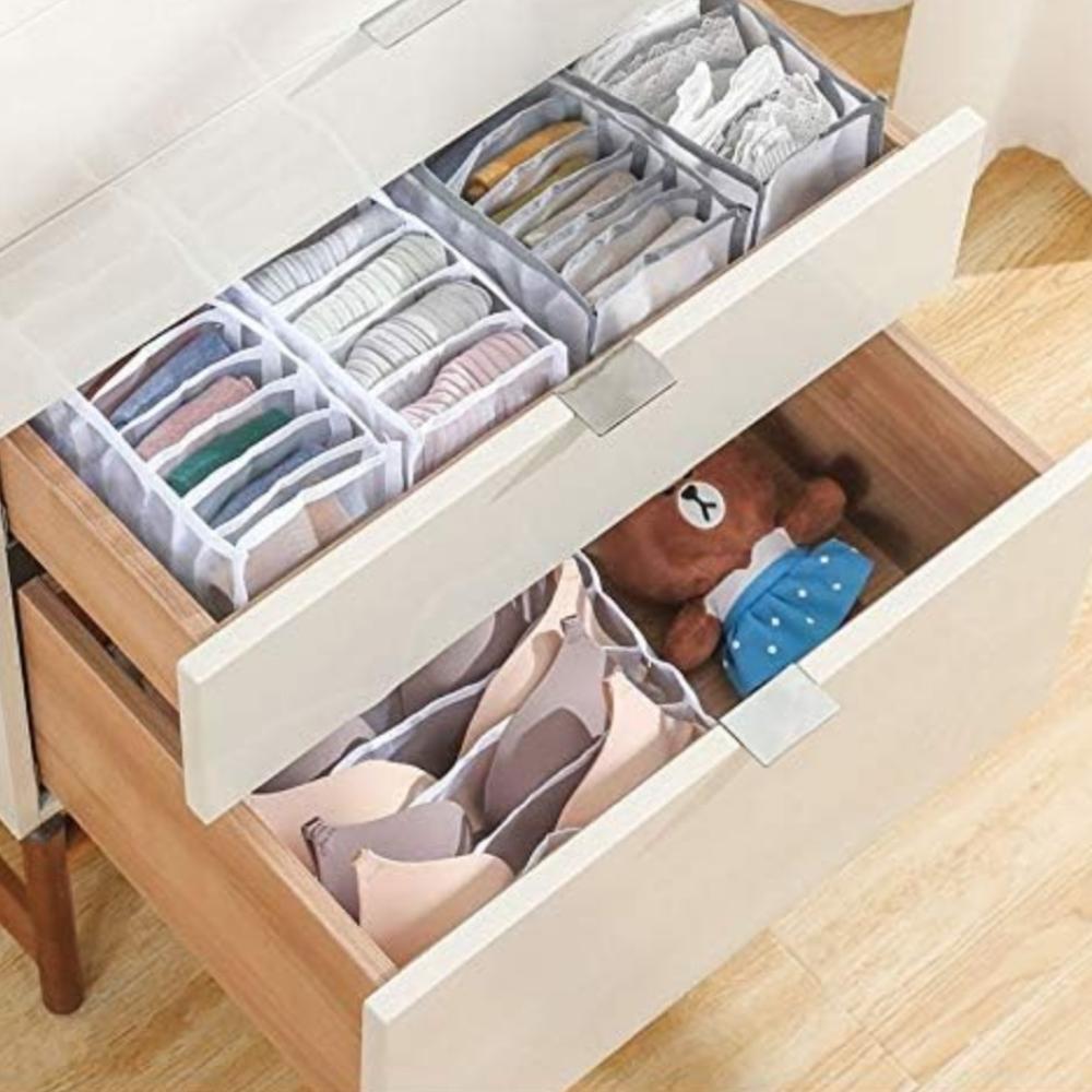 3 Set Underwear Organizer Foldable Bra Underwear Organizer Drawer Divider Storage Organizer Socks, Ties, Bras, Women Underwear Storage Compartment Box