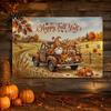 Family Gathering Autumn Celebration Decor 70 x 45 Inch Fall Pumpkin Backdrop, Harvest Gnome Indoor Outdoor Holiday Party Supplies Scarecrow