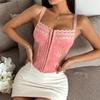 French Trend Sexy Suspender Fashion Lace Ins Style Patchwork Vest Shirt