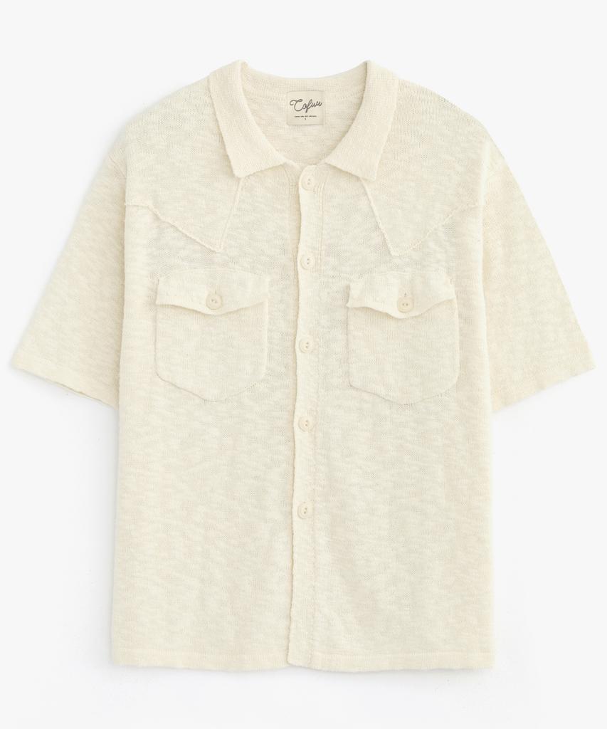 COFWI Shade Knit Trucker Jacket Ivory