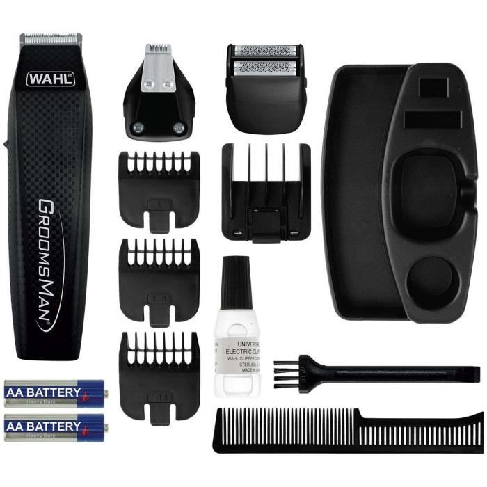 Multi-purpose Clipper - WAHL - GroomsMan All In One - Professional and Removable Cutting Head - Black