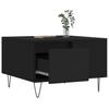  Coffee Table, Black, 55x55x36.5 Cm, Wood-based Material