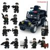 Riot Black SWAT Car Small Particle Building Blocks Children's Building Blocks Toy Christmas Gift