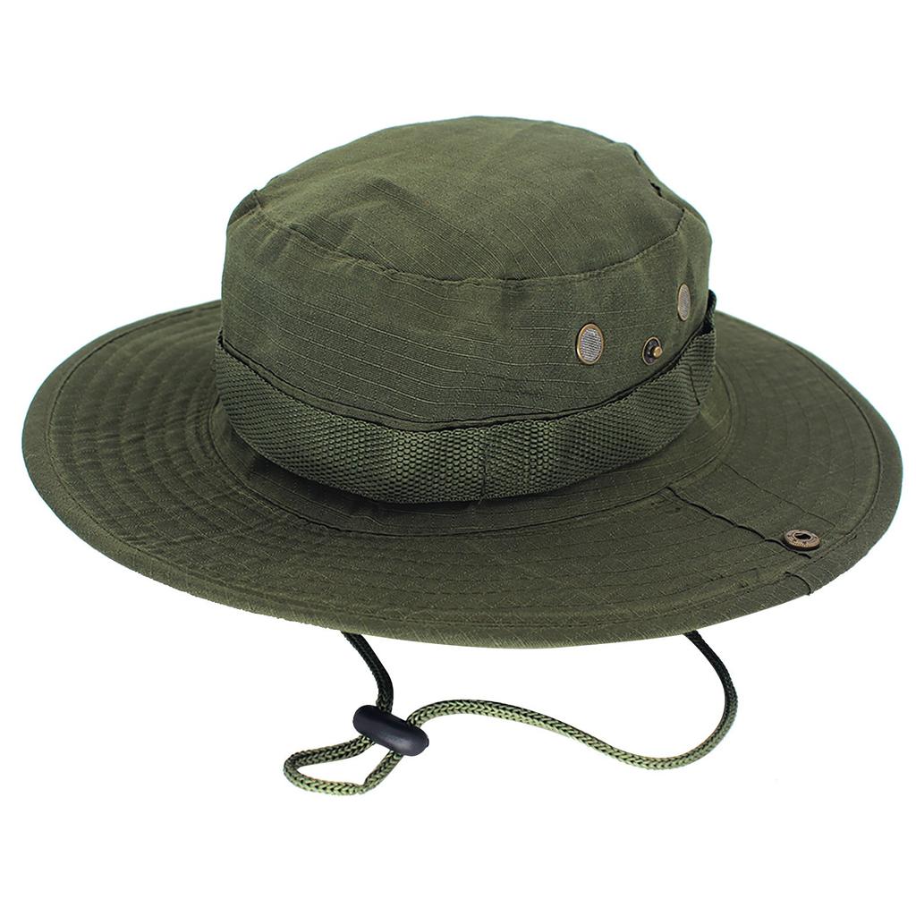 Men's And Women's Outdoor Camping Solid Color Travel Fisherman Sunscreen Hat