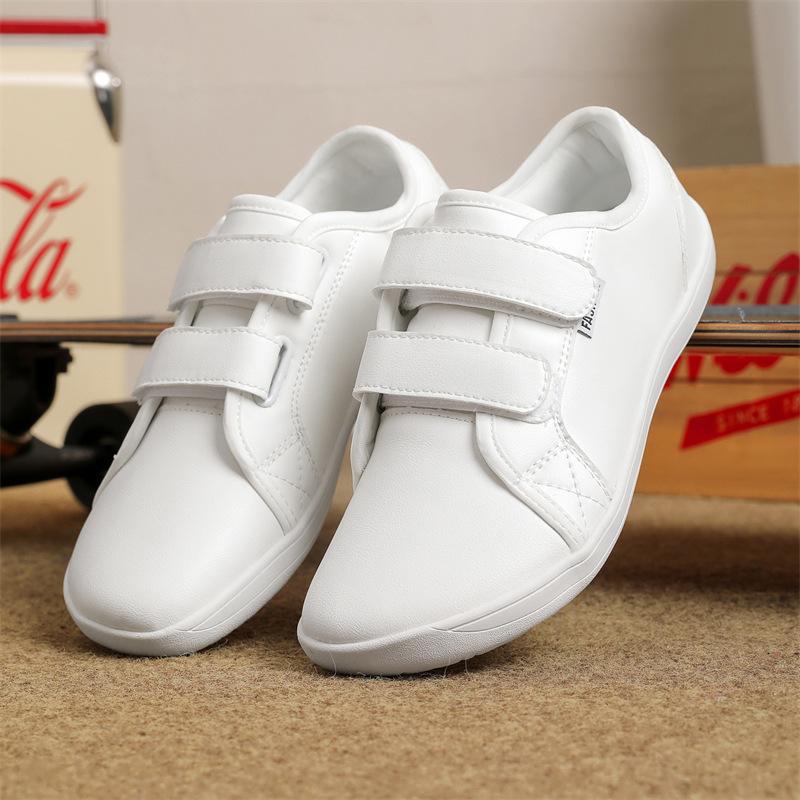 Обувь для больших ног мужская и женская повседневная обувь кожаная поверхность широкая носочная часть обувь для босиком большого размера на липучке мужская широкая повседневная обувь