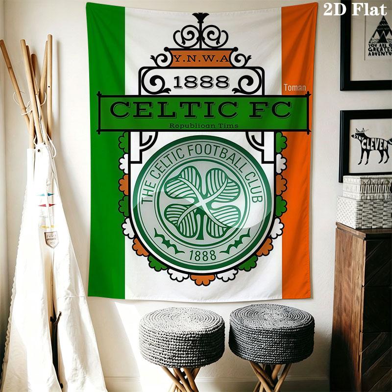 Celtic Football Club B Wall Hanging Printed Fabric Blanket Decorative Tapestries for Bedroom Living Room Home Decor