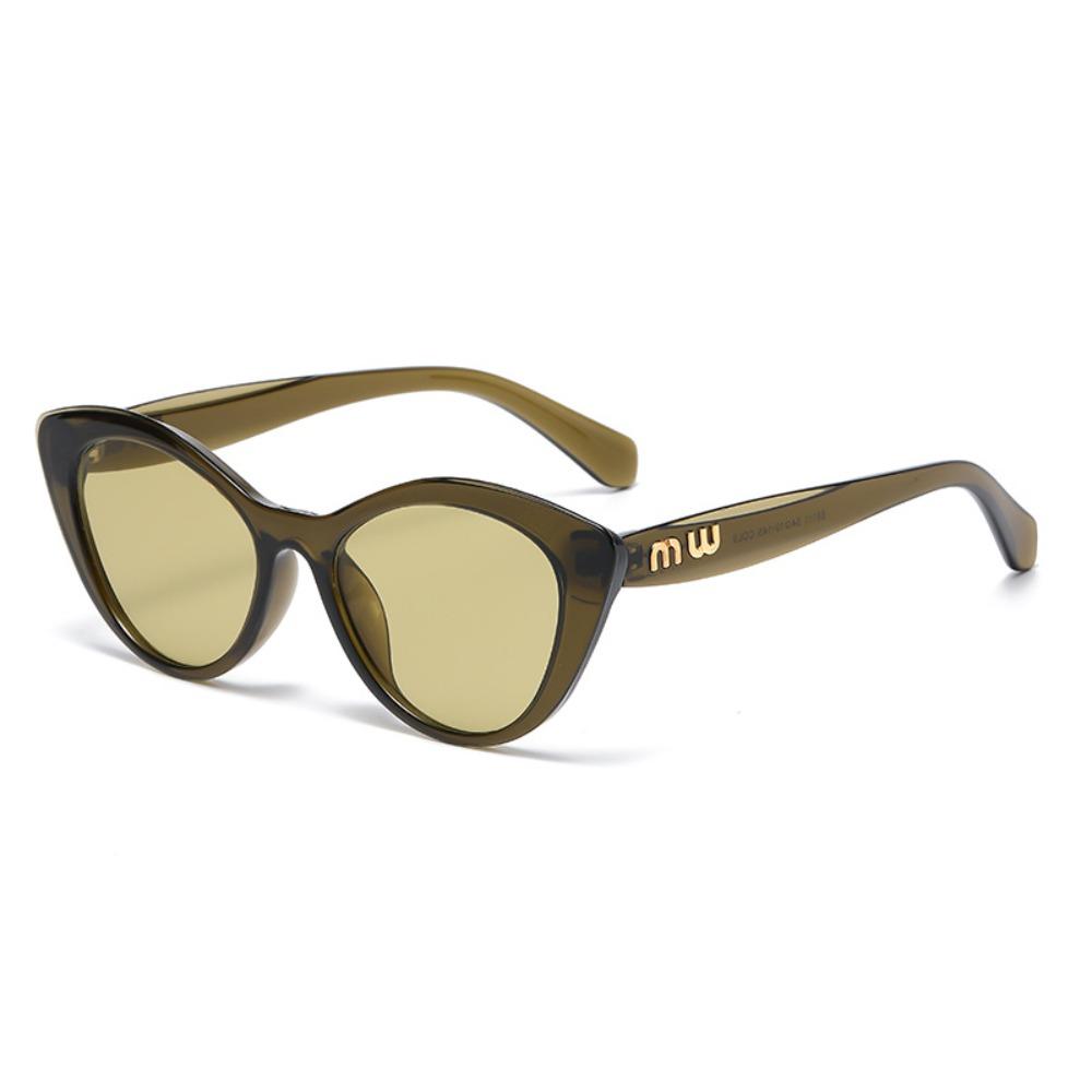 Cat Eye Large Frame UV Protection Sunglasses European and American Fan Internet Celebrity Plain Face Round Face Street Shot Sunglasses