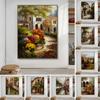 A2 A3 A4 Classical European Street Cafe Oil Painting Venice Landscape Wall Art Home Decoration Poster