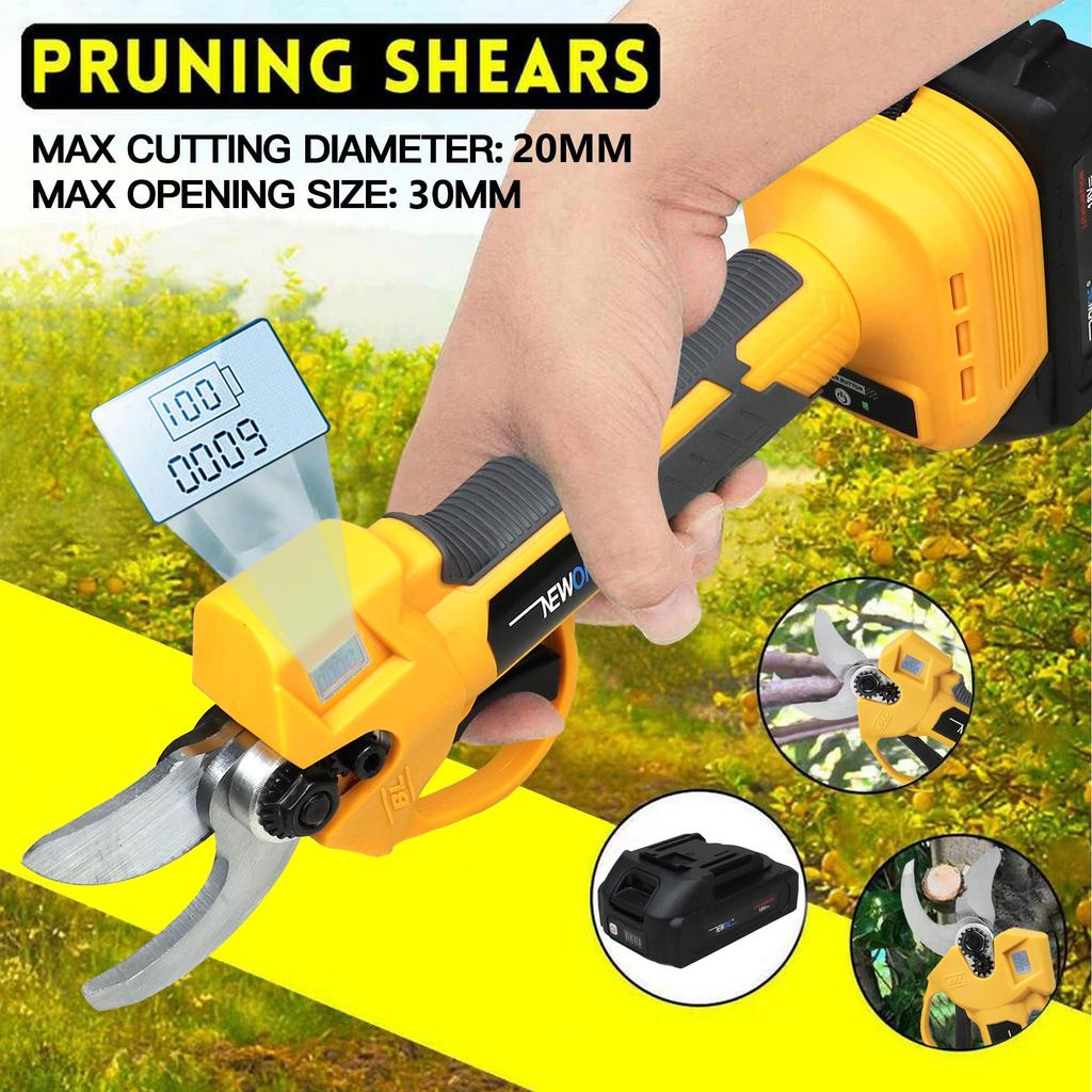 NEWONE Беспроводные ножницы 18 В с ЖК-дисплеем, совместимые с аккумулятором LXT, максимальный диаметр резки: 30 мм, регулировка переключателя на 2 скорости