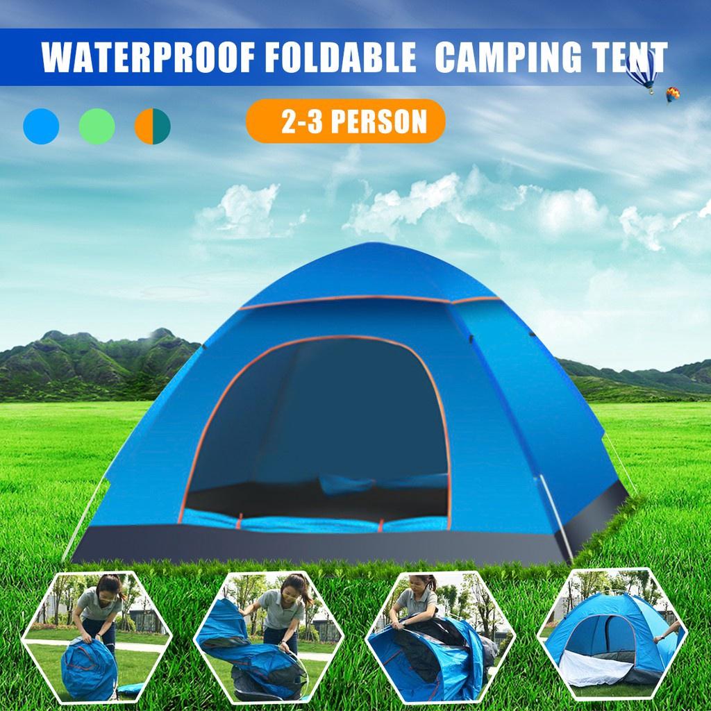 Hiking Camping Beach Travel Instant Pop Up Anti Sunsher Tent Waterproof Outdoor Foldable Tent 200 X 150 X 110cm