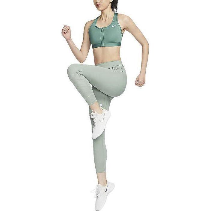Nike Однотонный комфортный спортивный бюстгальтер на молнии, женское нижнее белье, бирюзовый FN2732-361