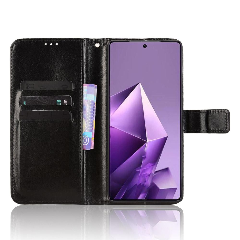 For Infinix Note 50 Pro+ 5G PU Leather Case with Strap Crazy Horse Texture Phone Wallet Cover
