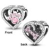 Pink Ballet Girl Pendant Charms Beads Fit Fashion Style Bracelet Necklace 925 Silver DIY Jewelry
