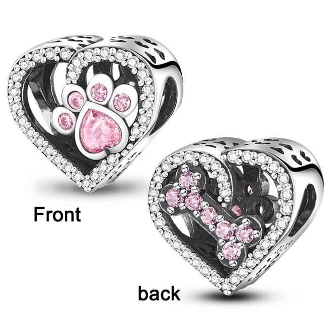 Pink Ballet Girl Pendant Charms Beads Fit Fashion Style Bracelet Necklace 925 Silver DIY Jewelry