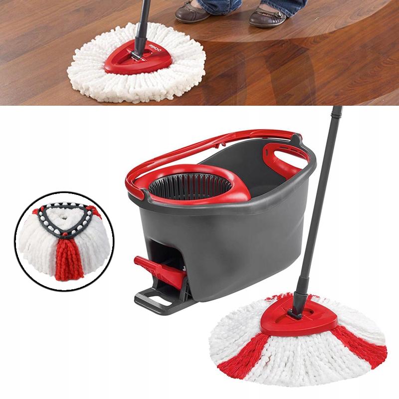 Rosfix Obrotowy Wkład do Mopa 38 cm – Mikrofibra | Zestaw 3 Sztuk | Pasuje do Vileda i Easy Wring and Clean