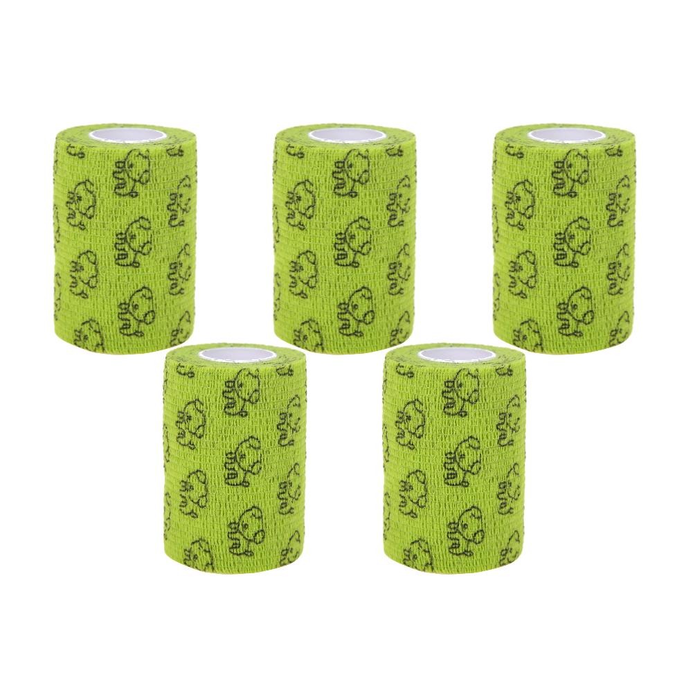 5Pcs Self-adhesive Elastic Bandage for Pet Dog Cat Bandage Leg Cover Protector Strap Medical Bandage Non-woven Cohesive Bandage